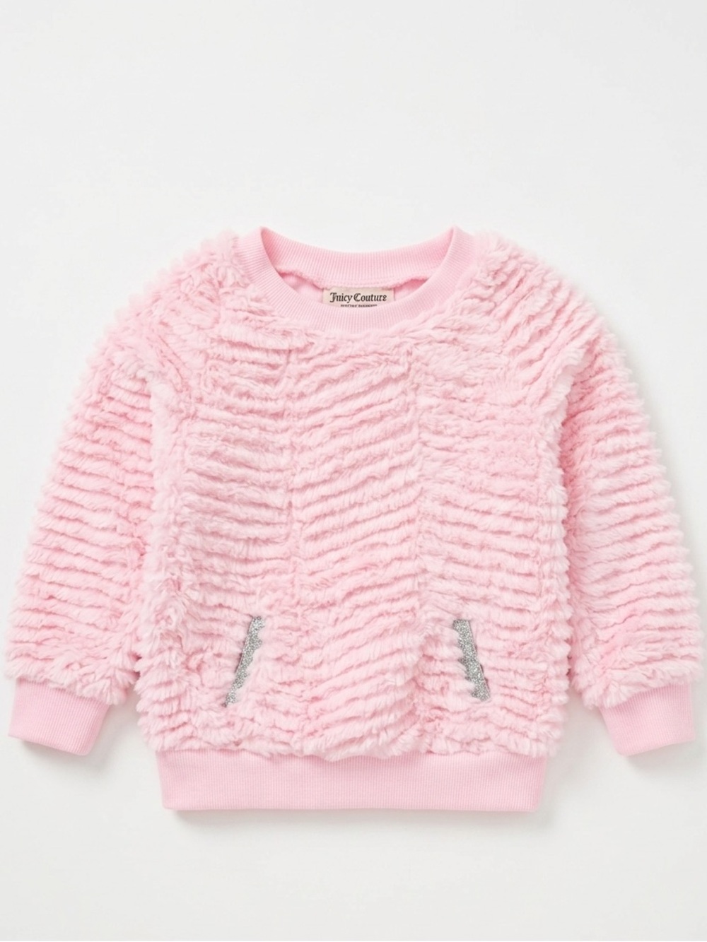 [Juicy Couture] Pink Plush Baby Girls Sweatshirt